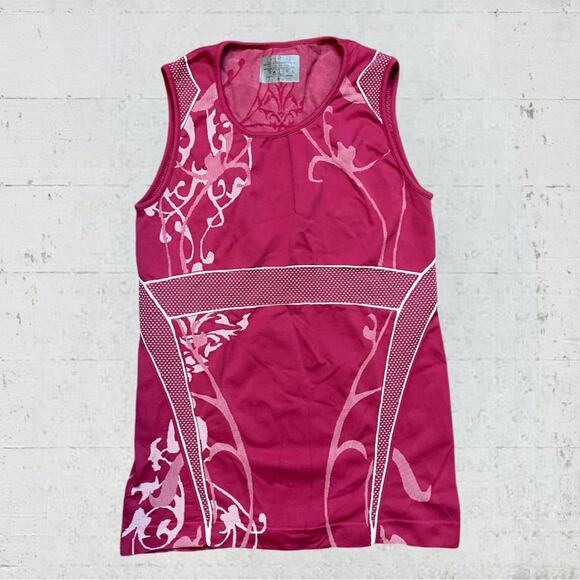 Athleta Yoga Twist Seamless Compression Tank Top Pink Size Large Style 735056 - Picture 1 of 9